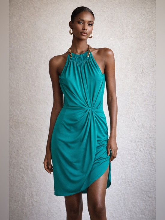 Michael Kors Dresses & Skirts - Elegant Emerald Drape Dress by Michael Kors – Size M ✨💚